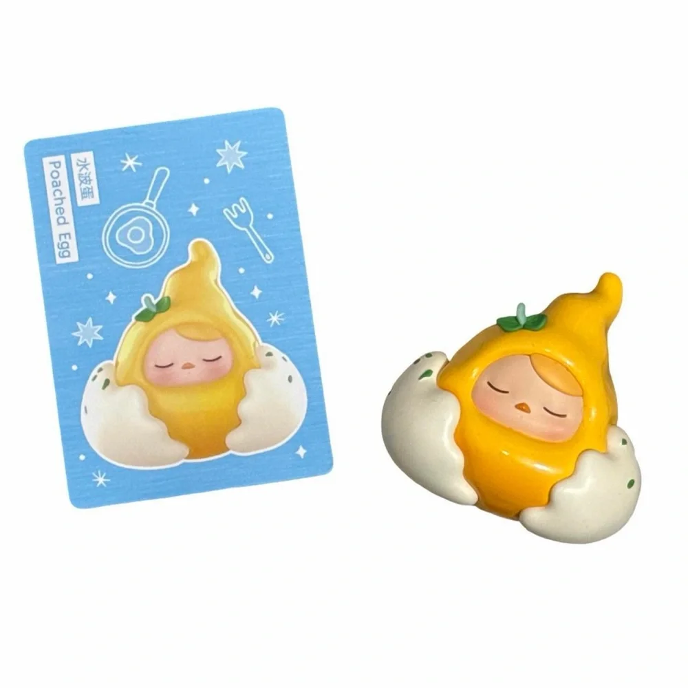 POP MART • Pucky Egg Beanie Series Poached Egg Figurine Figure - Picture 2 of 4